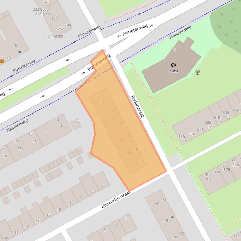Kaart van postcodegebied 1973ZB.