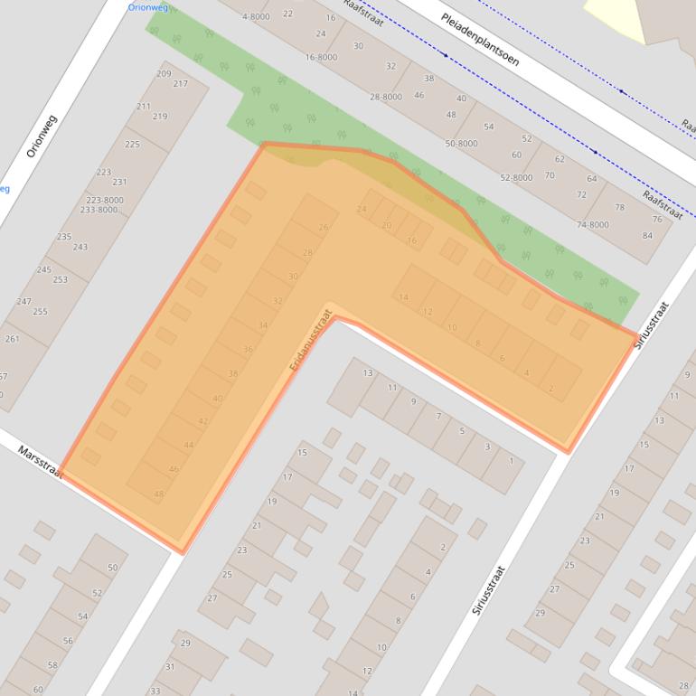 Kaart van postcodegebied 1974AD.