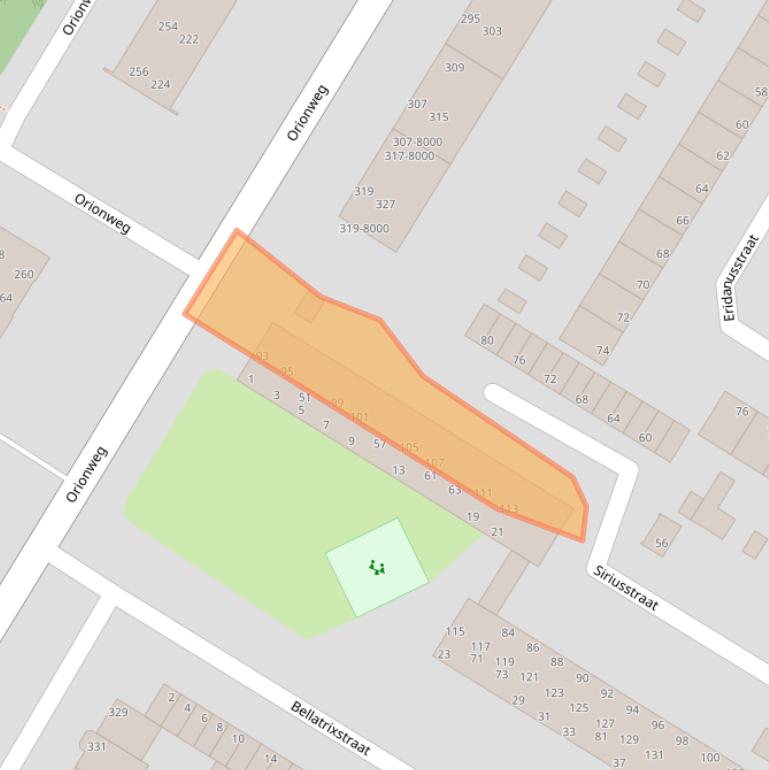 Kaart van postcodegebied 1974AJ.