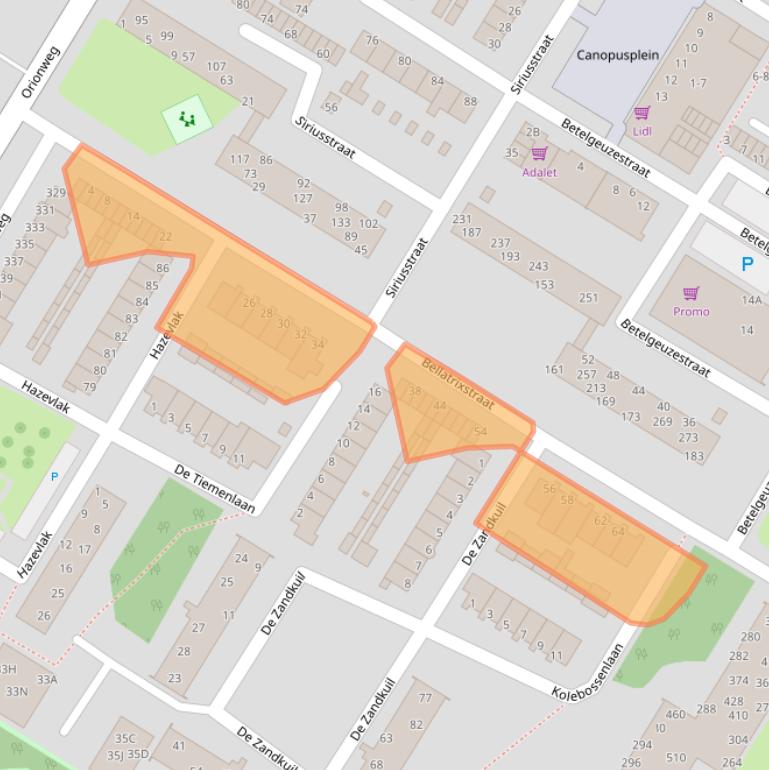 Kaart van postcodegebied 1974AR.