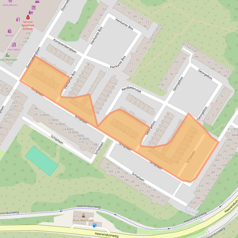 Kaart van postcodegebied 1974LA.