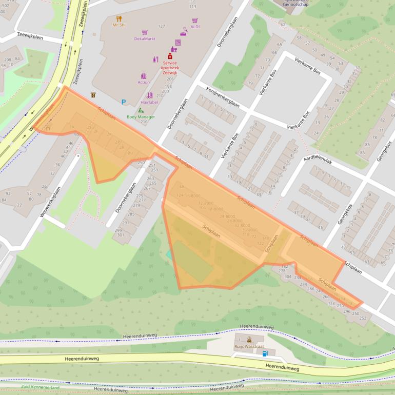 Kaart van postcodegebied 1974LB.