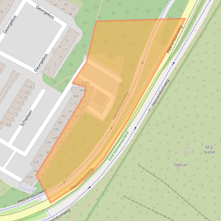 Kaart van postcodegebied 1974LE.