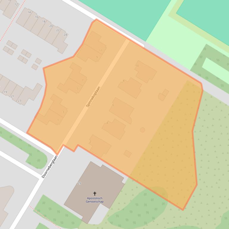 Kaart van postcodegebied 1974LT.