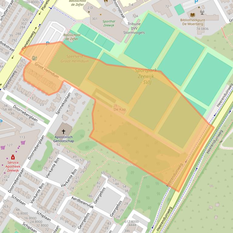 Kaart van postcodegebied 1974LV.