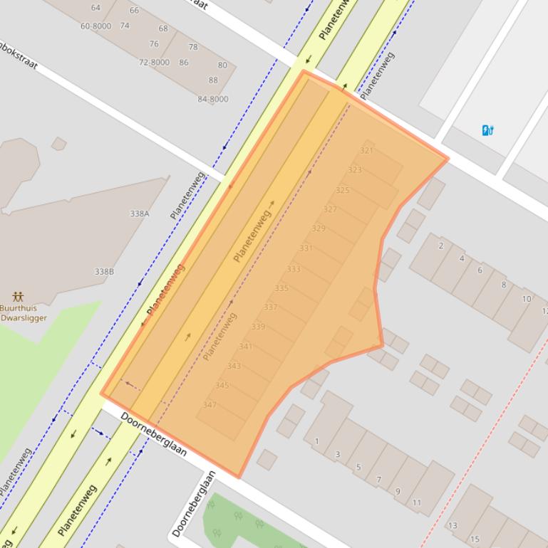 Kaart van postcodegebied 1974LW.