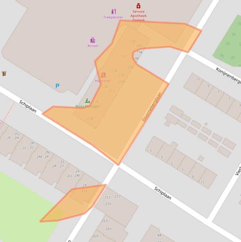 Kaart van postcodegebied 1974NJ.