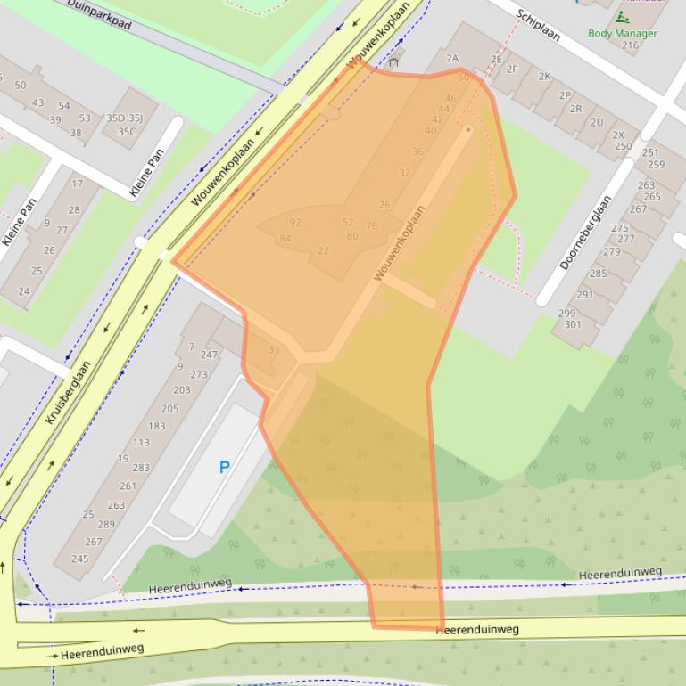Kaart van postcodegebied 1974NN.
