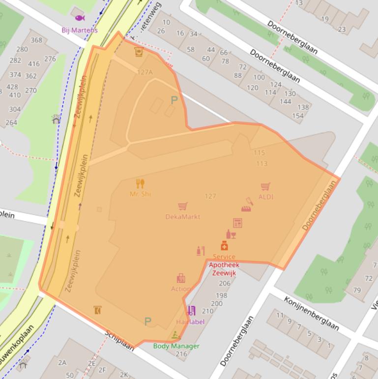 Kaart van postcodegebied 1974PA.