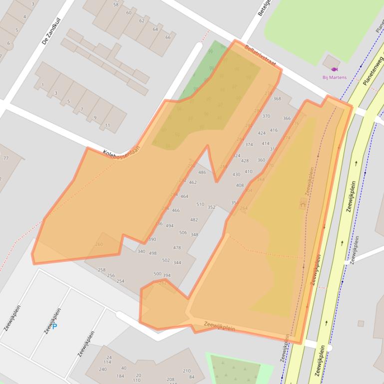 Kaart van postcodegebied 1974PL.