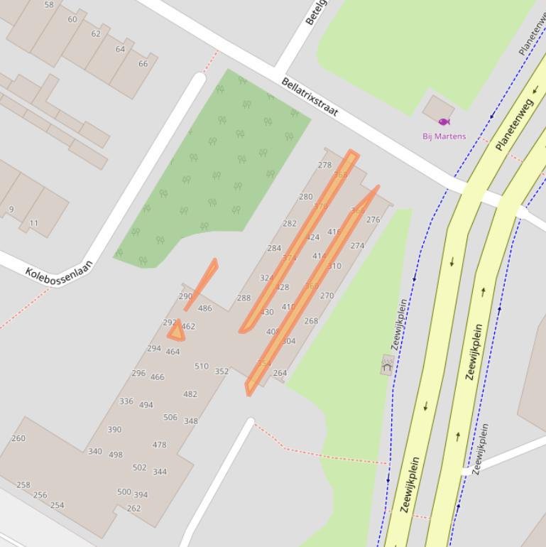 Kaart van postcodegebied 1974PN.