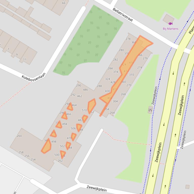 Kaart van postcodegebied 1974PP.