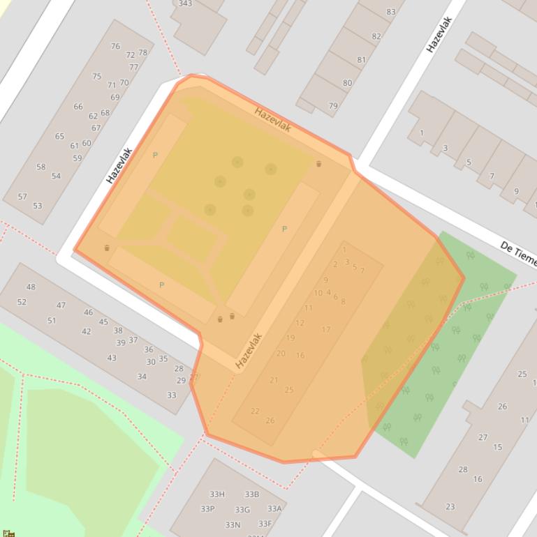 Kaart van postcodegebied 1974RA.
