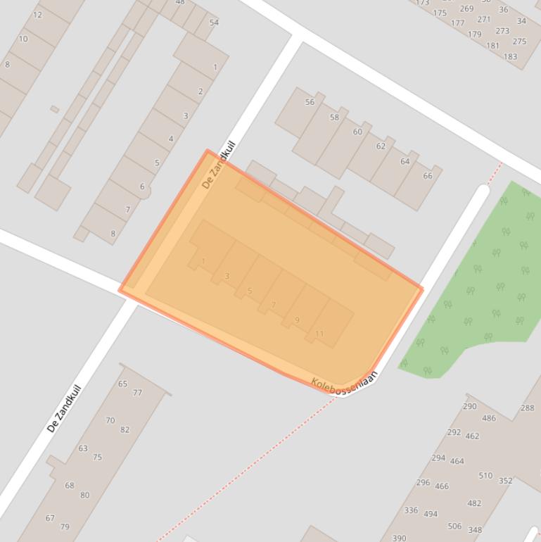 Kaart van postcodegebied 1974RL.