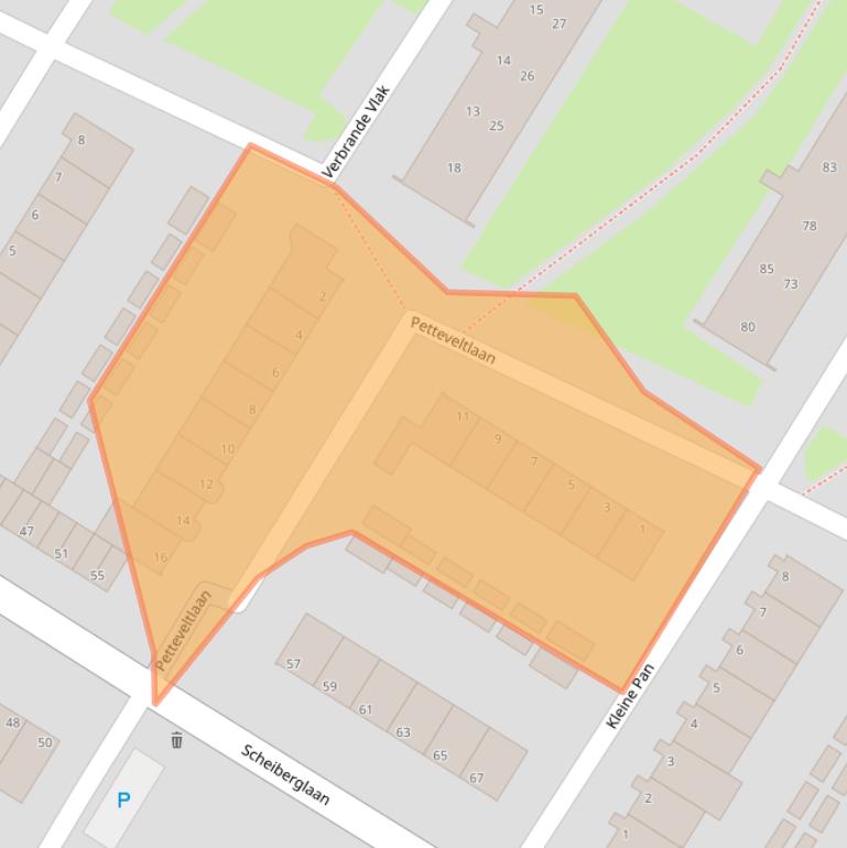 Kaart van postcodegebied 1974SR.