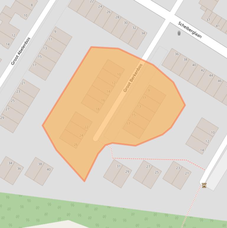 Kaart van postcodegebied 1974TB.