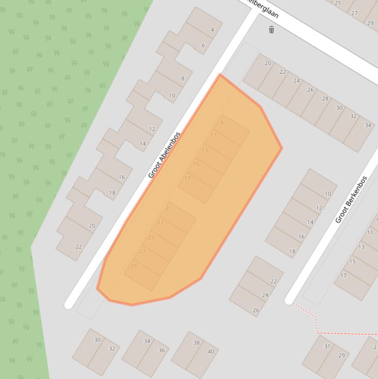 Kaart van postcodegebied 1974TD.