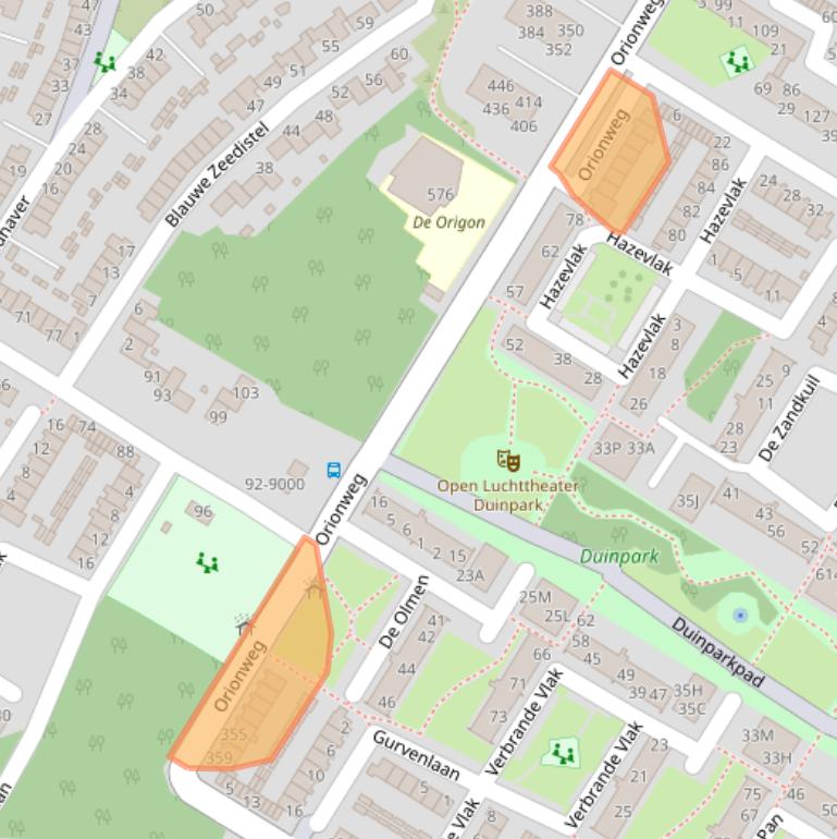 Kaart van postcodegebied 1974TK.