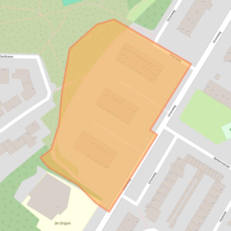 Kaart van postcodegebied 1974TT.