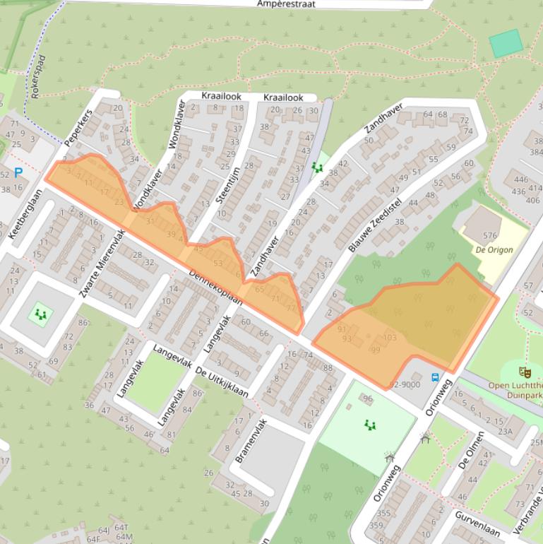 Kaart van postcodegebied 1974VA.