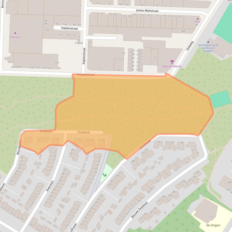 Kaart van postcodegebied 1974VM.