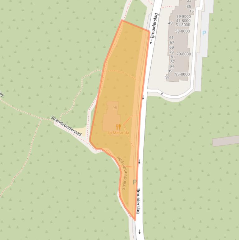 Kaart van postcodegebied 1974VZ.