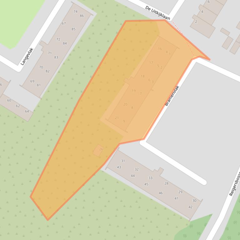 Kaart van postcodegebied 1974XR.