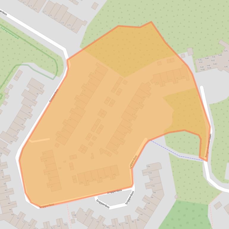 Kaart van postcodegebied 1974XW.