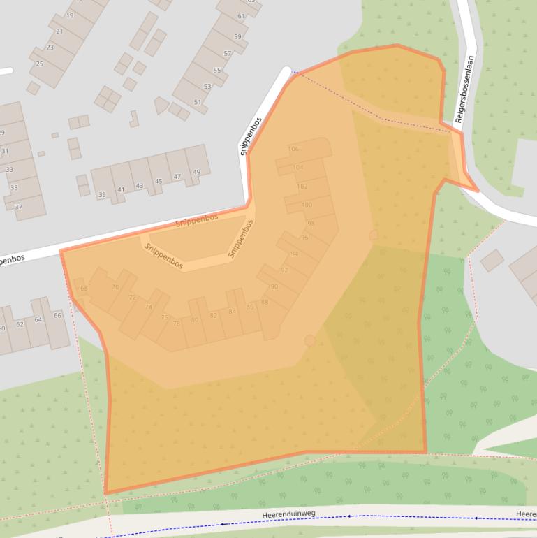 Kaart van postcodegebied 1974XZ.