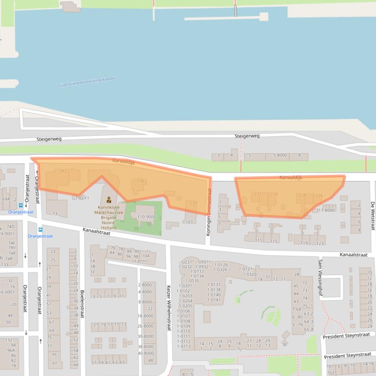 Kaart van postcodegebied 1975AJ.