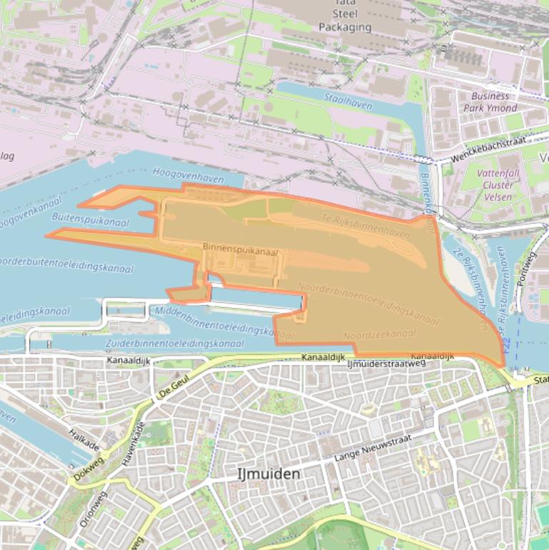 Kaart van postcodegebied 1975AM.