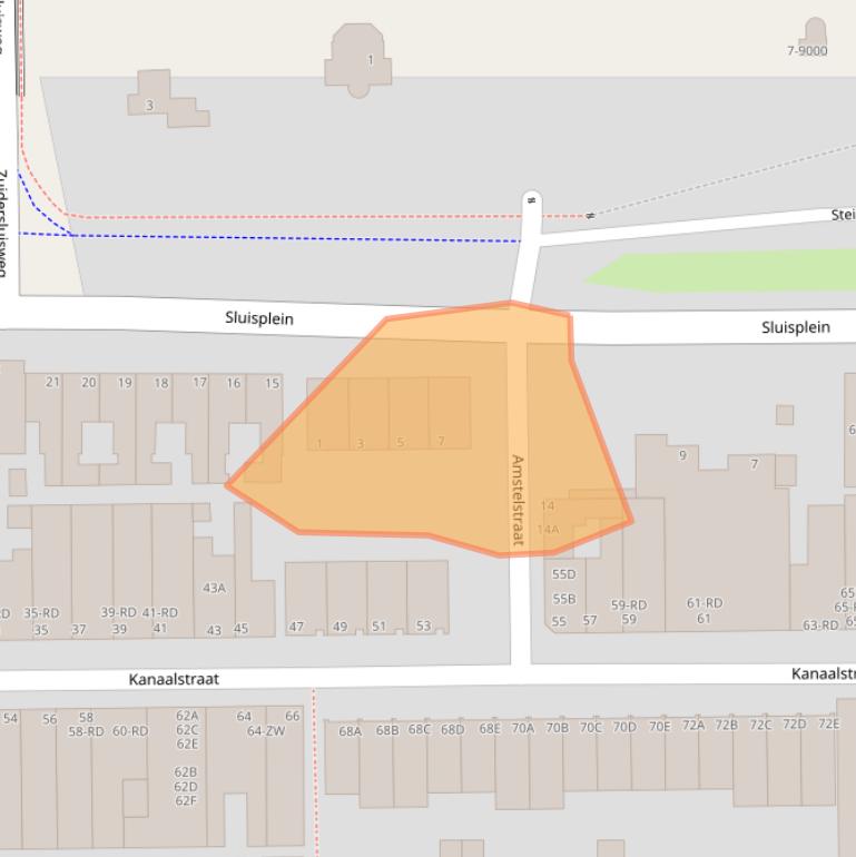 Kaart van postcodegebied 1975BM.
