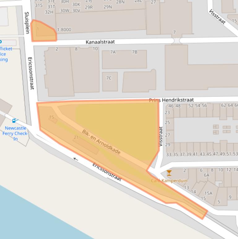 Kaart van postcodegebied 1975BN.