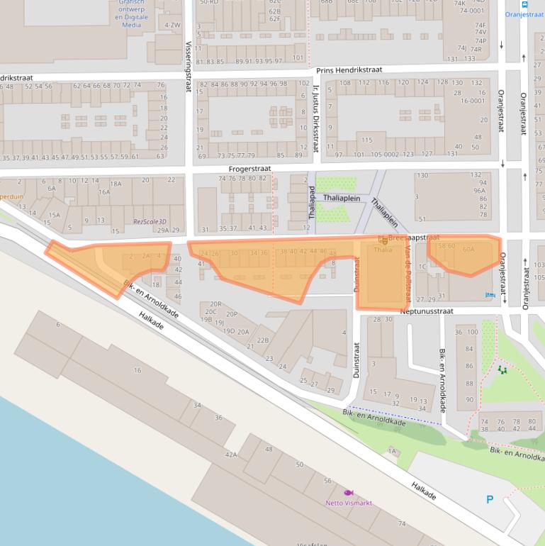 Kaart van postcodegebied 1975CB.