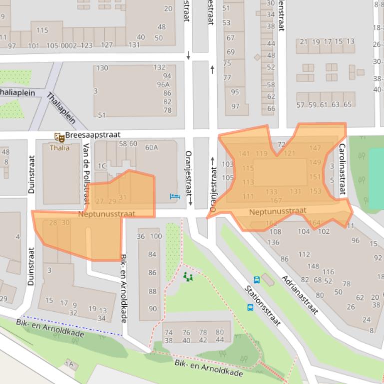 Kaart van postcodegebied 1975CE.