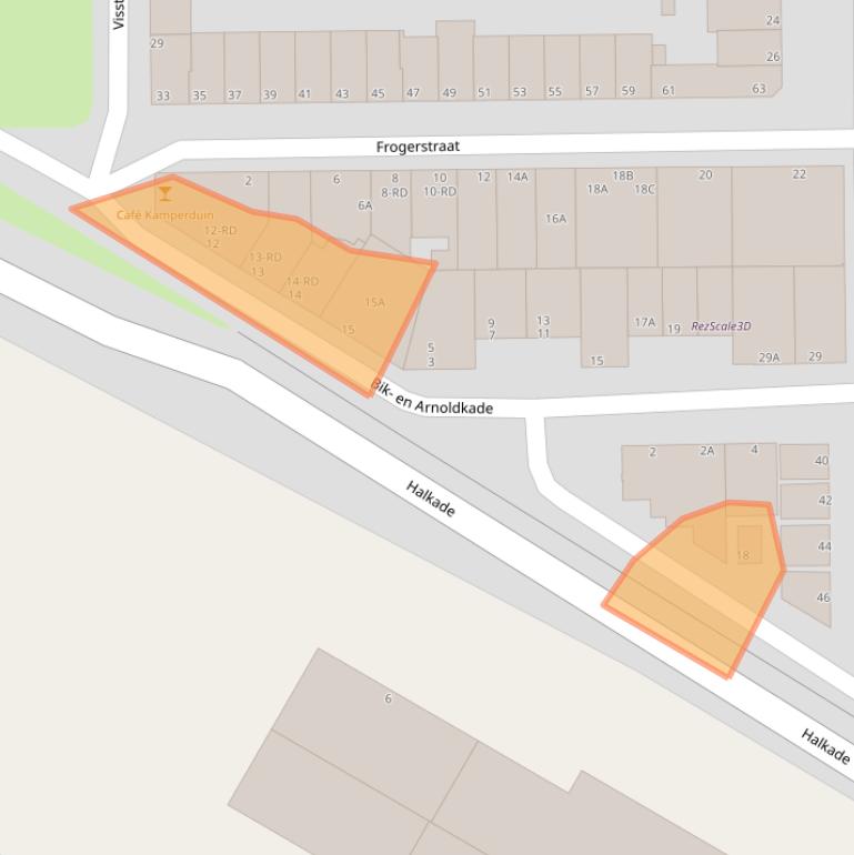 Kaart van postcodegebied 1975CG.