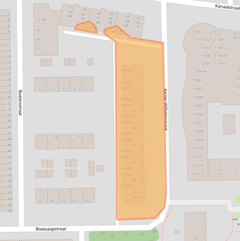 Kaart van postcodegebied 1975EB.