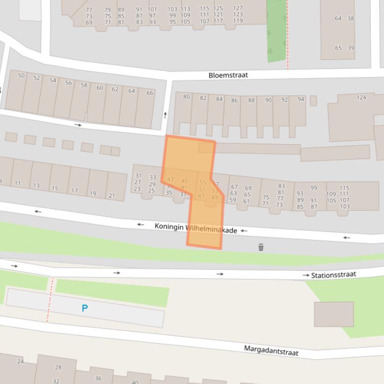 Kaart van postcodegebied 1975GC.