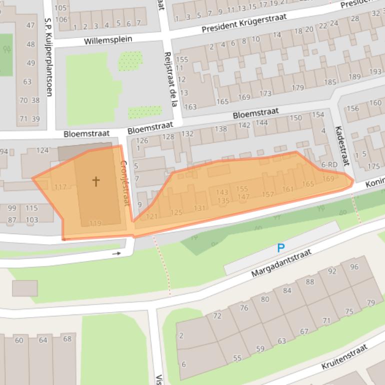 Kaart van postcodegebied 1975GJ.
