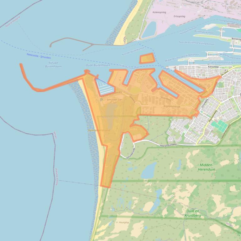Kaart van postcodegebied 1976.