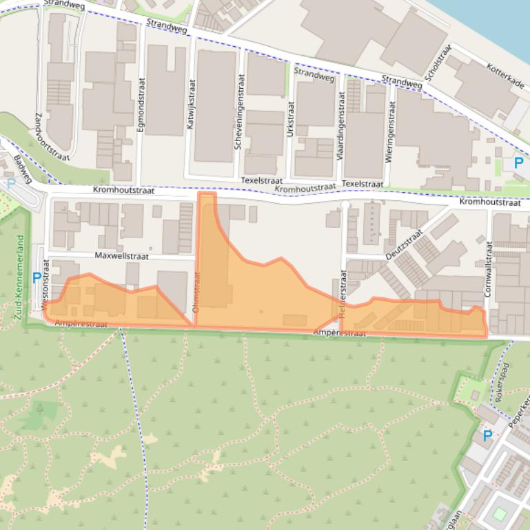 Kaart van postcodegebied 1976BE.