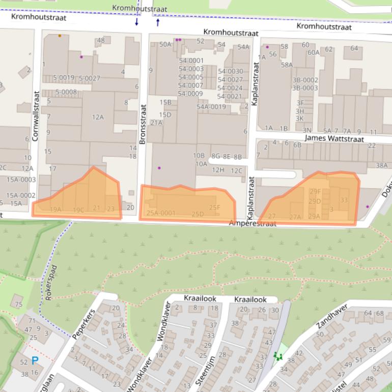 Kaart van postcodegebied 1976BG.