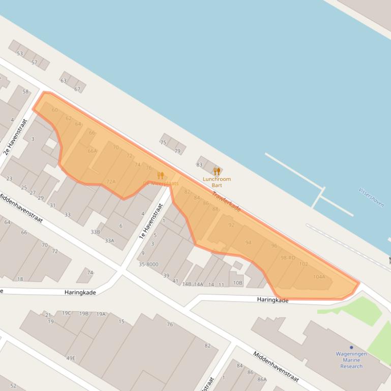 Kaart van postcodegebied 1976CC.