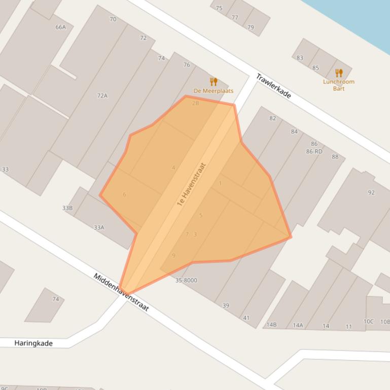 Kaart van postcodegebied 1976CD.