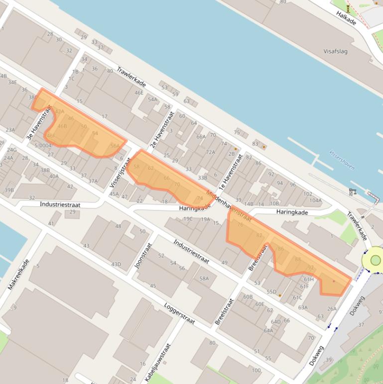 Kaart van postcodegebied 1976CM.