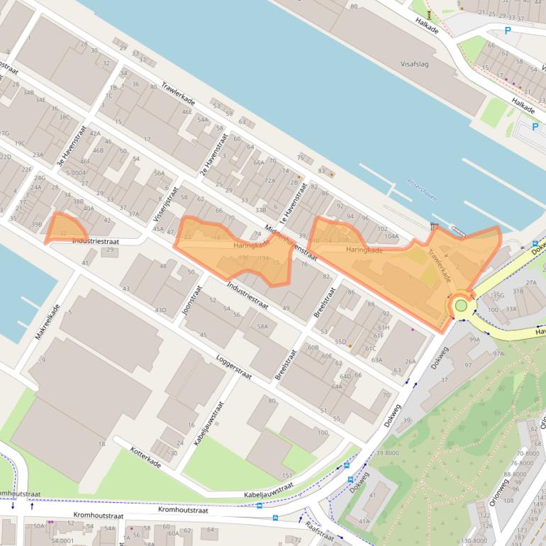 Kaart van postcodegebied 1976CP.
