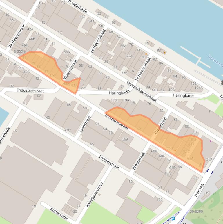 Kaart van postcodegebied 1976CT.