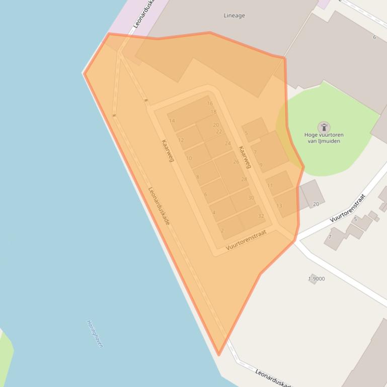 Kaart van postcodegebied 1976CZ.