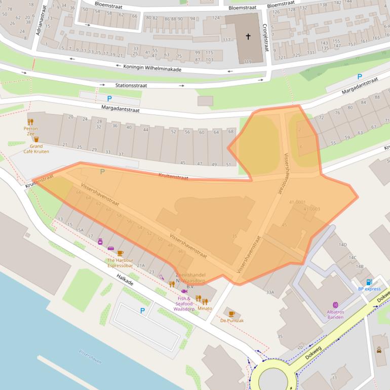 Kaart van postcodegebied 1976DB.