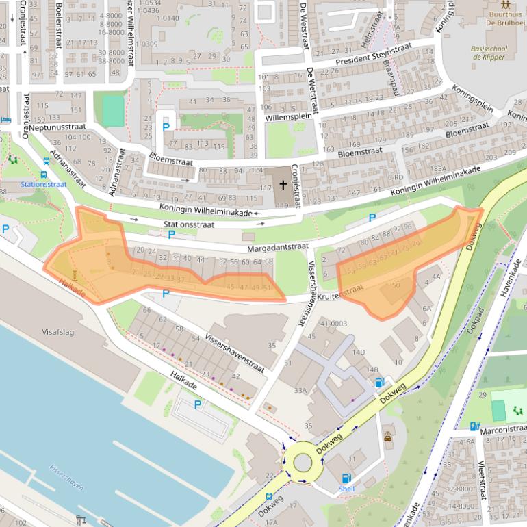 Kaart van postcodegebied 1976DM.